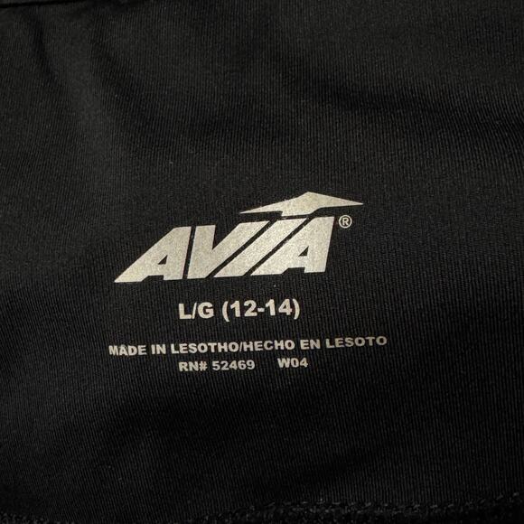 Avia Large (12-14) Core Leggings Stretch Side Pockets Hi-Rise Drawstring Black - Picture 5 of 8